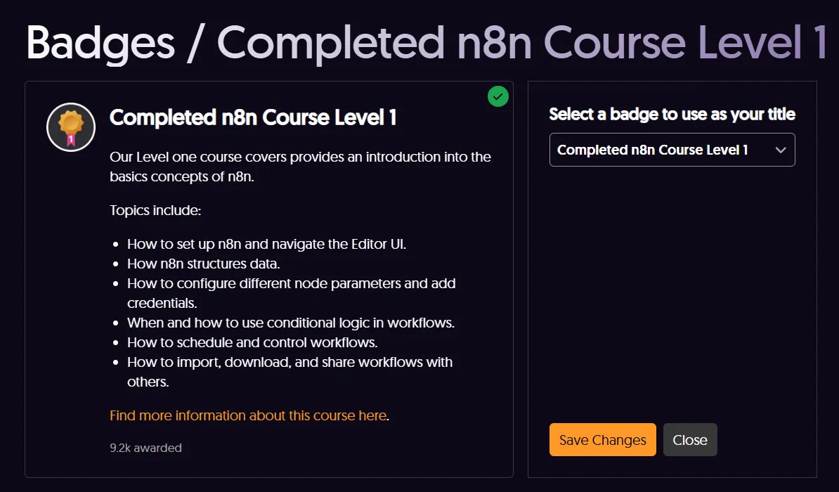 n8n Course Level 1 — n8n