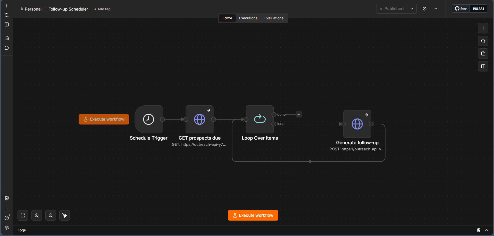 Follow-up Scheduler — finds non-repliers past their cadence window and generates the next step